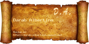 Darab Albertina névjegykártya